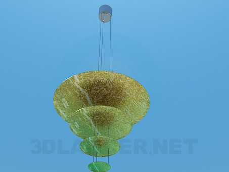 3d model Chandelier with metal disks - preview 3d model Chandelier with metal disks - preview
