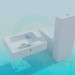 modello 3D Servizi igienici e lavaggio set di bacino - anteprima