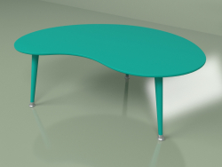 Coffee table Kidney monochrome (turquoise)