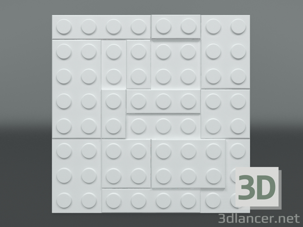 3D modeli Alçı 3d paneli L-511 - önizleme