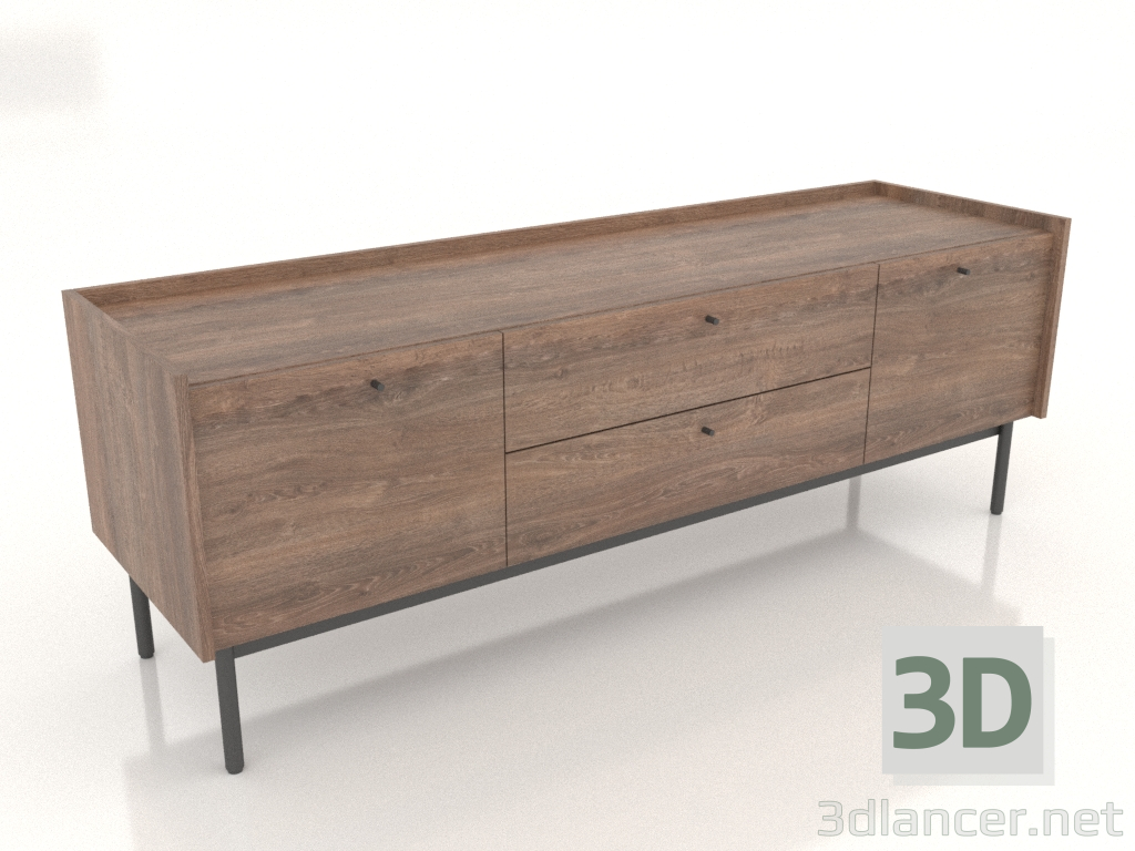 3d model TV stand 1600x470x570 - preview