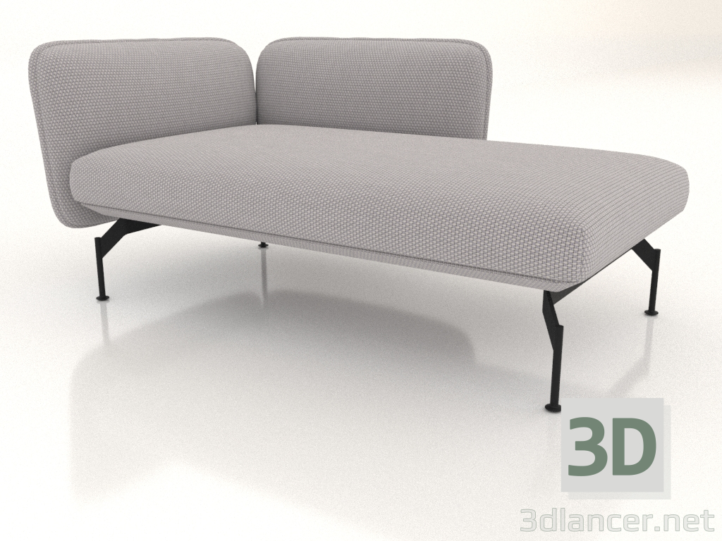 3D modeli Sağda kol dayanağı 85 olan uzanma koltuğu - önizleme
