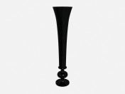 Vase avec tige bouclés noir de flûte