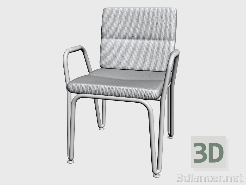 3d model Lunch Dining Chair Armchair Stackable 92100 92150 - preview