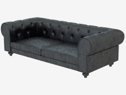 sofás de couro estilo Triplo (2360)