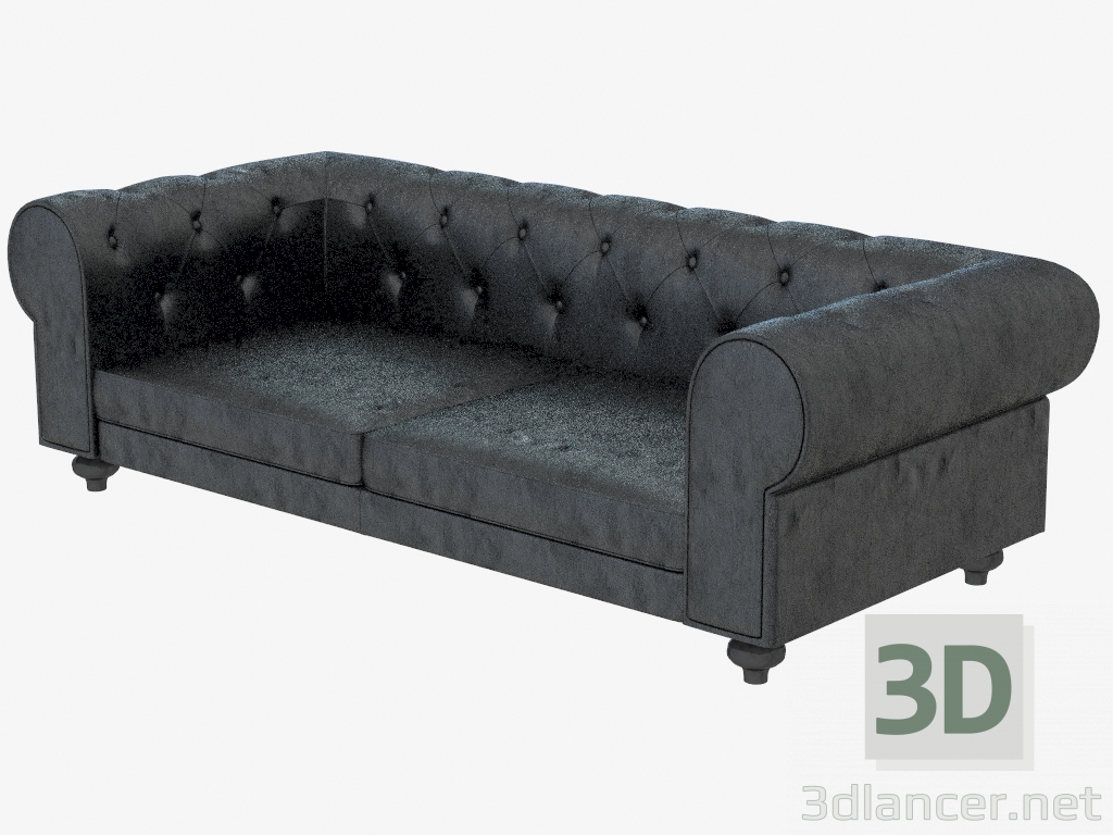 3d model sofás de cuero de estilo Triple (2360) - vista previa