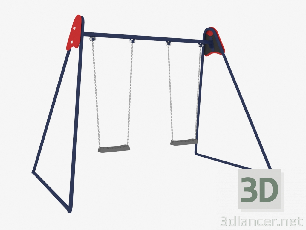 3d модель Гойдалки дитячого ігрового майданчика (6412) – превью