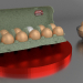 Modelo 3d Caixa de 12 ovos - preview