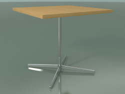 Square table 5566 (H 74 - 80x80 cm, Natural oak, LU1)