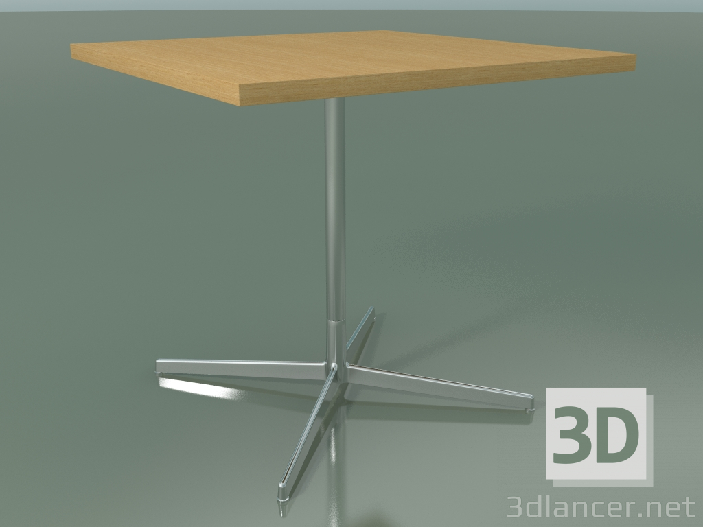 modello 3D Tavolo quadrato 5566 (H 74 - 80x80 cm, Rovere naturale, LU1) - anteprima