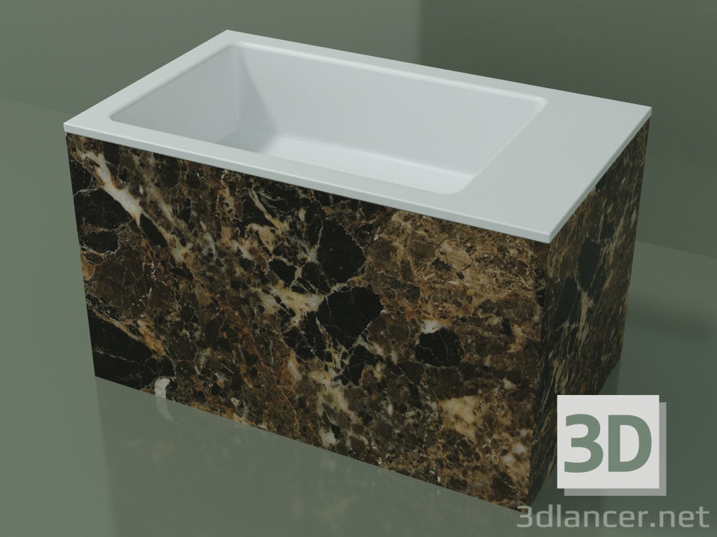 3D modeli Tezgah üstü lavabo (01R132102, Emperador M06, L 60, P 36, H 36 cm) - önizleme