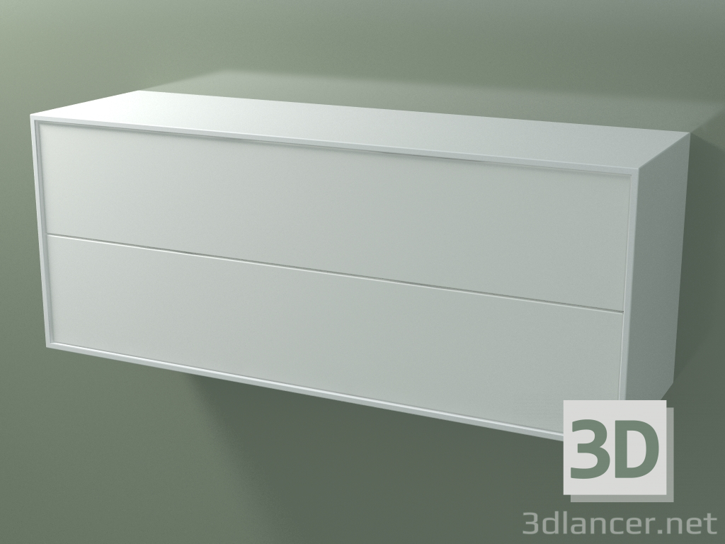 3 डी मॉडल डबल बॉक्स (8AUECA01, ग्लेशियर व्हाइट C01, HPL P01, L 120, P 36, H 48 सेमी) - पूर्वावलोकन
