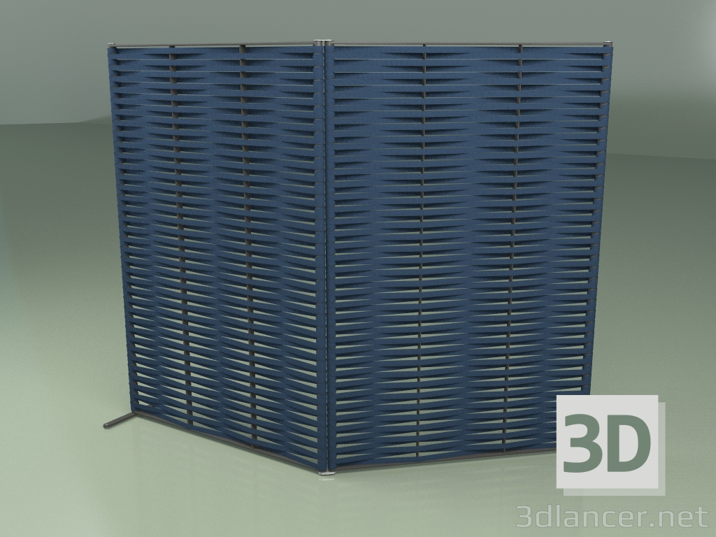 3D Modell Wandschirm 101 (Gurt 25mm Blau) - Vorschau