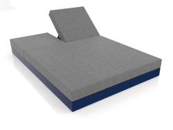 Bett mit Rückenlehne 140 (Nachtblau)