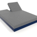3d model Bed with back 140 (Night blue) - preview