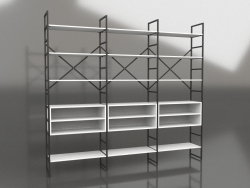 Rack with shelves (3 sections)