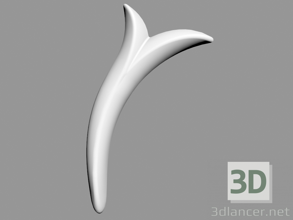 3d model Element for the design of the walls G77 - Lily (19.4 x 8.8 x 1.8 cm) - preview