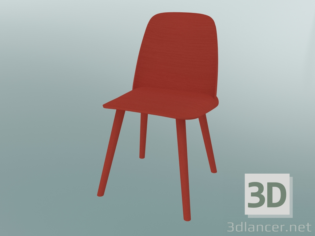 modello 3D Sedia Nerd (rosso) - anteprima