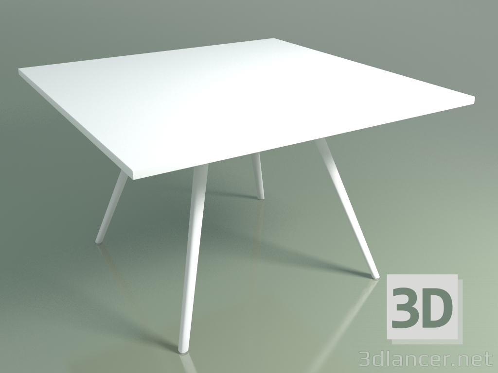 3D Modell Quadratischer Tisch 5413 (H 74 - 119 x 119 cm, Laminat Fenix F01, V12) - Vorschau