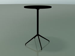 Runder Tisch 5717, 5734 (H 105 - Ø69 cm, aufgeklappt, schwarz, V39)
