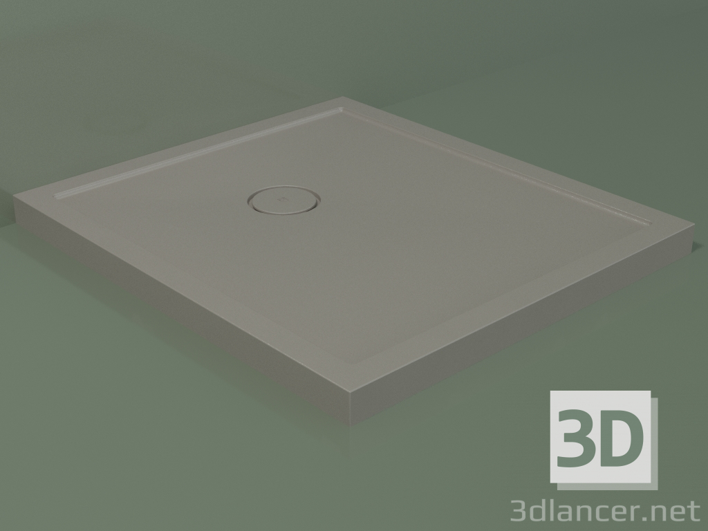 modello 3D Piatto doccia Medio (30UM0137, Clay C37, 80x90 cm) - anteprima