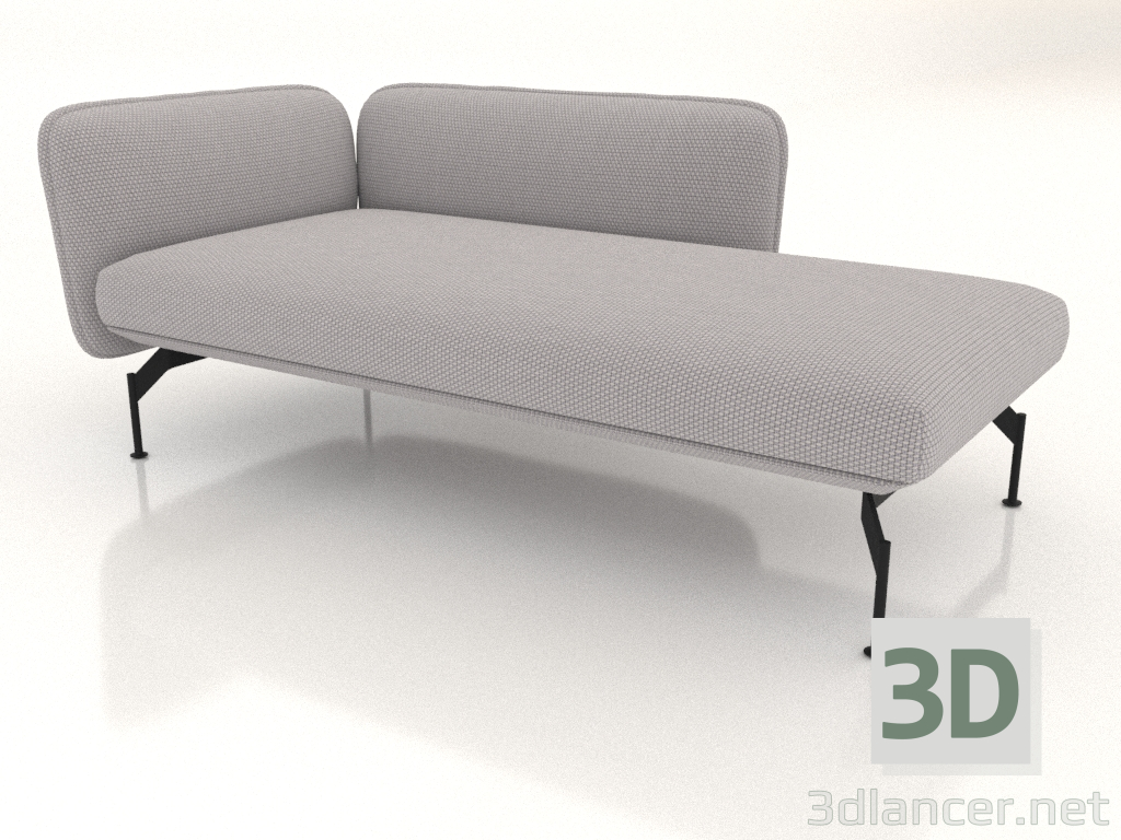 3D modeli Sağ kol dayanağı 110 olan uzanma koltuğu - önizleme