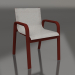 modèle 3D Fauteuil club de salle à manger (rouge vin) - preview