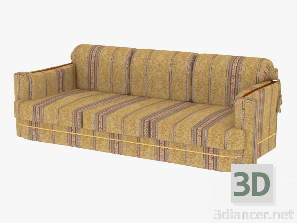 Modelo 3d sofá clássico Triplo - preview