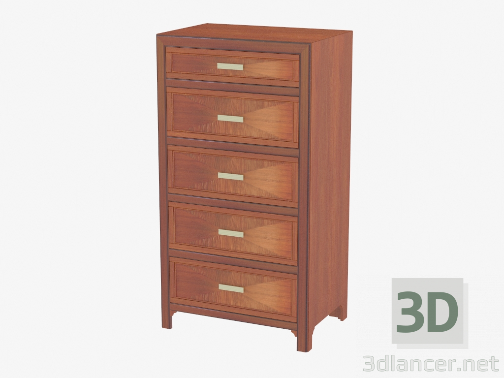 3d model Chest of five drawers LG126 - preview