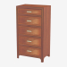 3d model Chest of five drawers LG126 - preview