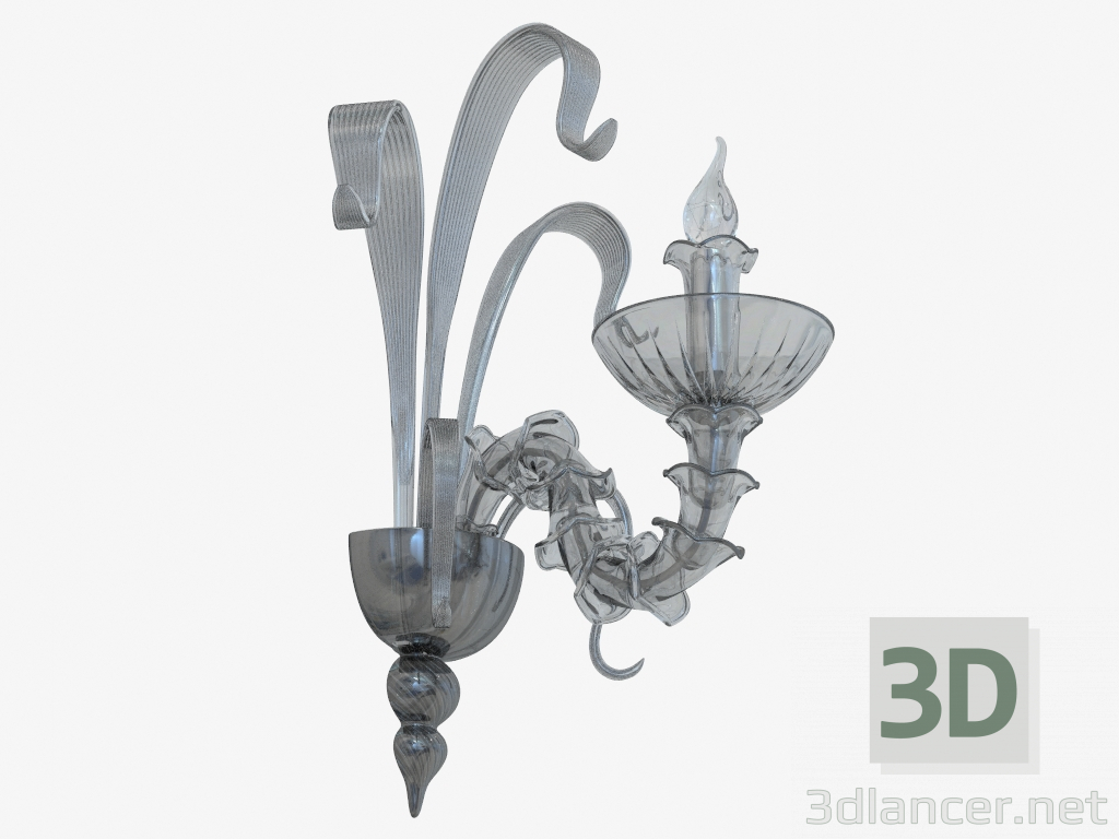 3d model Wall bracket made of glass (W110188 1black) - preview