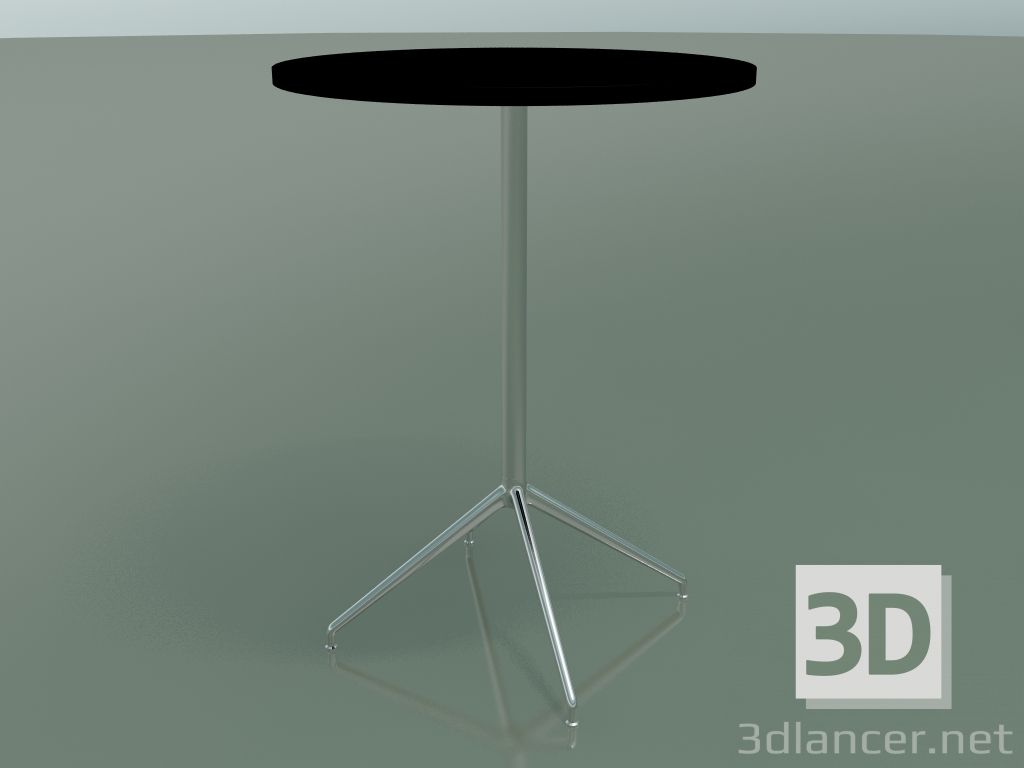 modello 3D Tavolo rotondo 5718, 5735 (H 104.5 - Ø79 cm, Nero, LU1) - anteprima