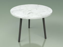 Tavolino 013 (Metallo Fumo, Marmo Carrara)