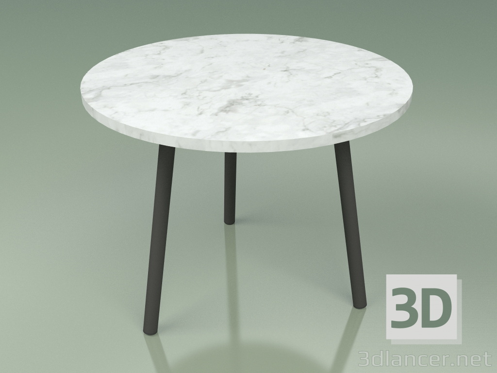 3d model Coffee table 013 (Metal Smoke, Carrara Marble) - preview