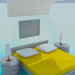 3d модель Интерьер в спальной комнате – превью