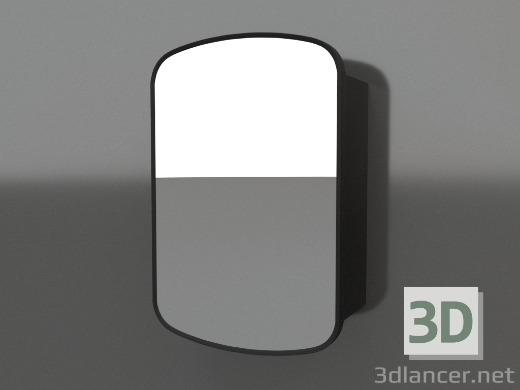 3D Modell Spiegel ZL 17 (460x200x695, Holz schwarz) - Vorschau