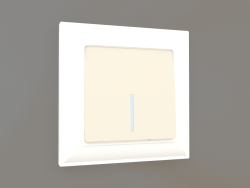 Interruptor de tecla única com luz de fundo (marfim)