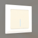 3d model Single-key switch with backlight (ivory) - preview