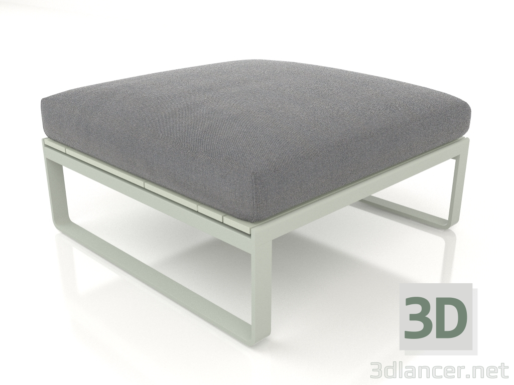 modèle 3D Canapé modulable, pouf (Gris ciment) - preview