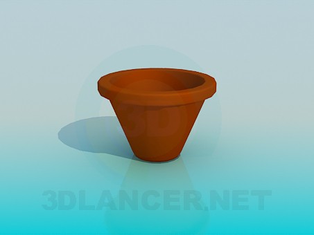 3d model pot for the flowers - preview 3d model pot for the flowers - preview