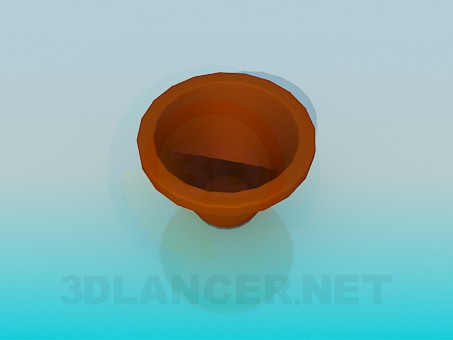 3d model pot for the flowers - preview 3d model pot for the flowers - preview