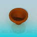 3d model pot for the flowers - preview