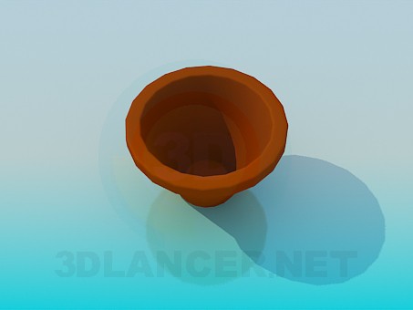 3d model pot for the flowers - preview 3d model pot for the flowers - preview