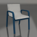 modèle 3D Fauteuil club de salle à manger (Gris bleu) - preview