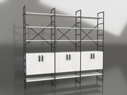 Rack with doors (3 sections)