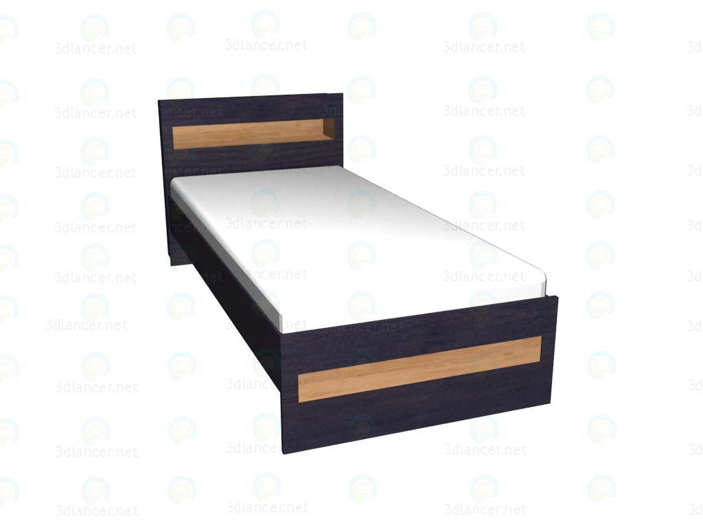 3d модель Ліжко 1-но місне 90 х 200 – превью