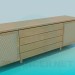 3d model Chest of drawers elongated - preview