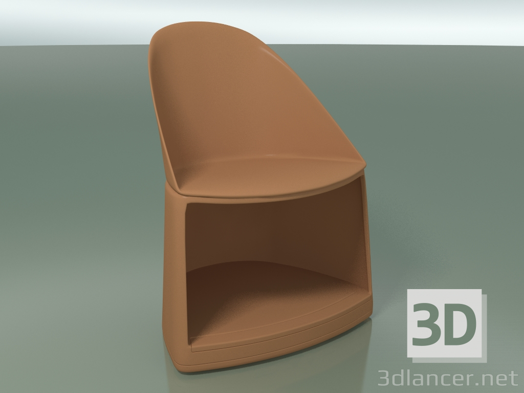 modèle 3D Chaise 2301 (avec roues, polypropylène PC00004) - preview