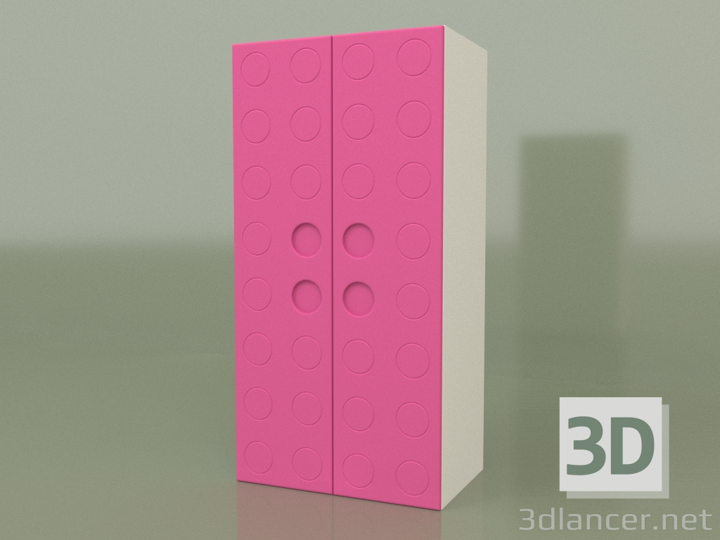 3d model Armario doble (rosa) - vista previa