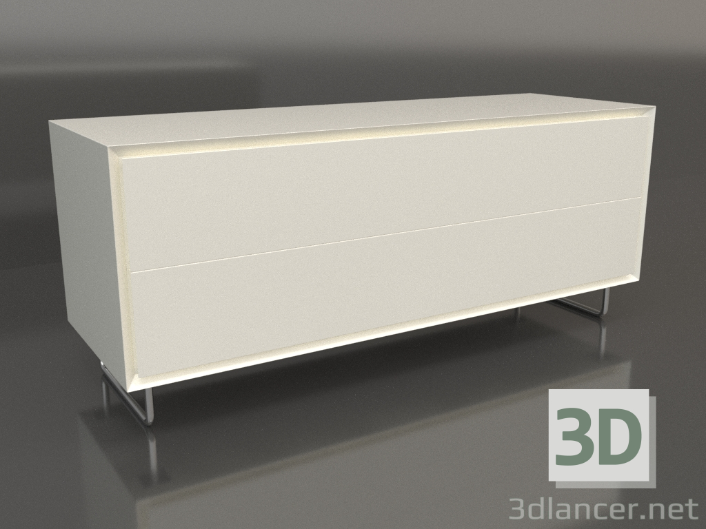 modello 3D Armadio TM 012 (1200x400x500, colore plastica bianco) - anteprima